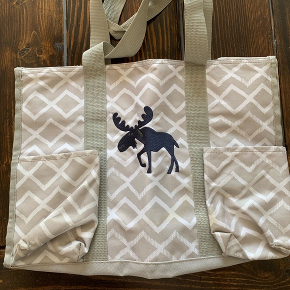 Thirty one top zip utility tote